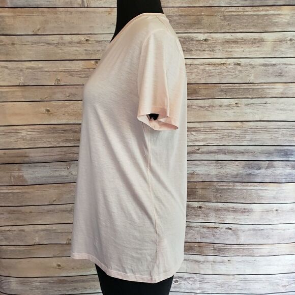 Vince pink tshirt rounded neckline - Picture 3 of 5